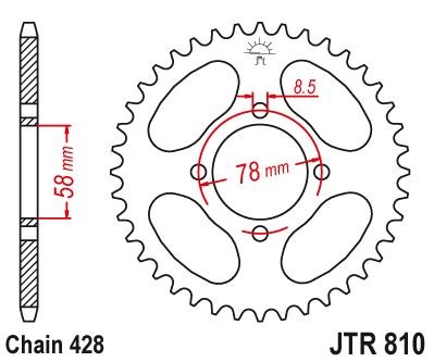 JTR810.41 Plato Hyosung, Kawasaki, Suzuki