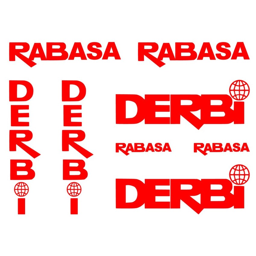 Pegatinas DERBI RABASA vinilo corte bicicleta clásica