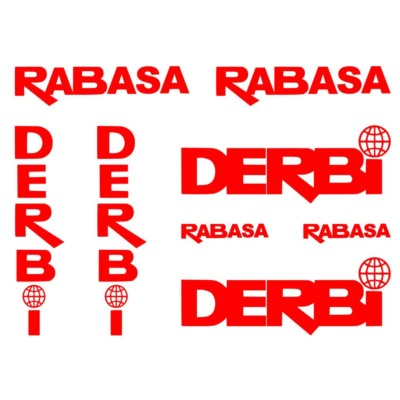 Pegatinas DERBI RABASA vinilo corte bicicleta clásica