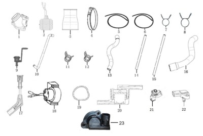 Sensor original de temperatura y presión Rieju 0/001.010.4002 compatible con modelos 125cc Euro 5