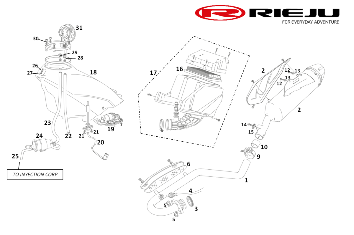 Sonda lambda Rieju 0/001.010.4003 para Century v2 125i Euro5