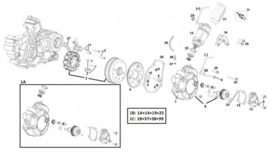 Corona motor arranque MR 300 RACING