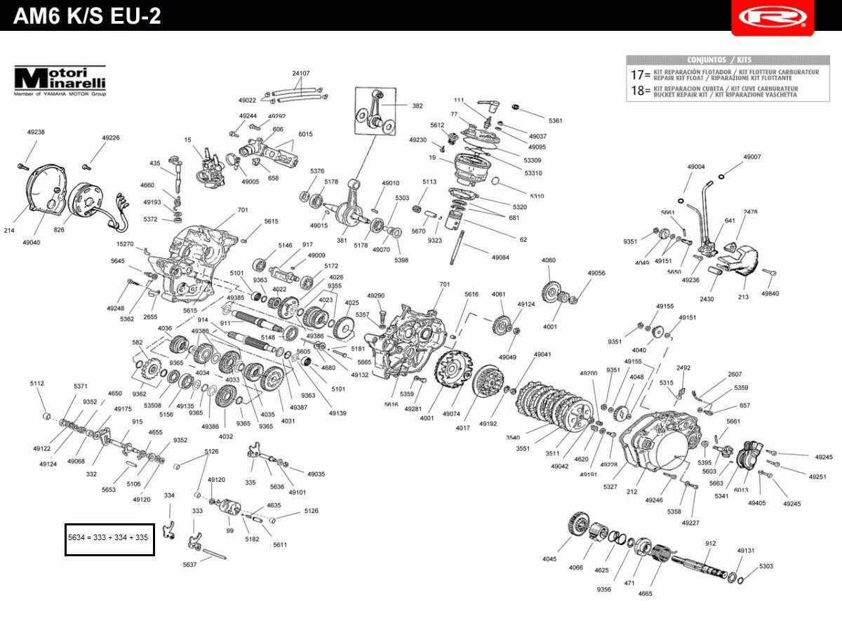 Muelle de embrague para motor AM5 referencia 0/005.460.1340 1