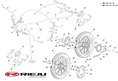 Bomba de freno trasera original Rieju Tango 125i 2019–2024