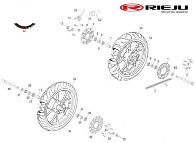 Soporte Sensor Cuentakilómetros Rieju MRT PRO Euro 4 instalado en motocicleta