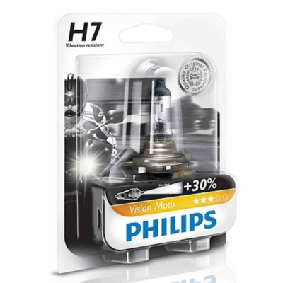 Lámpara PHILIPS Halógena H7 12v 55w Vision Moto +30%