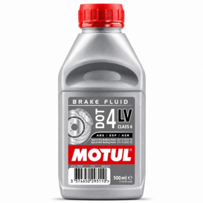 Líquido de freno Motul DOT-4 LV 500ml sintético sin siliconas, alto punto de ebullición