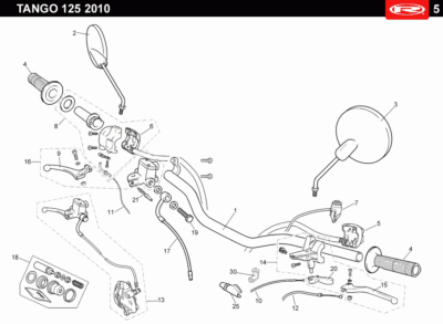 Kit sustitución cable embrague Tango 125 2010