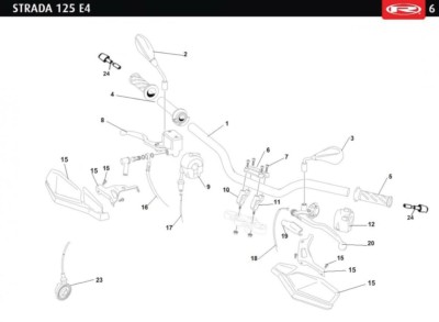 Kit paramanos Strada GT 125i 2019 con soporte original