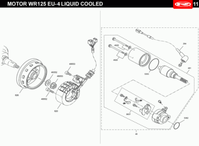 Repuesto OEM Rieju para motos 125cc, modelos Marathon y RS3