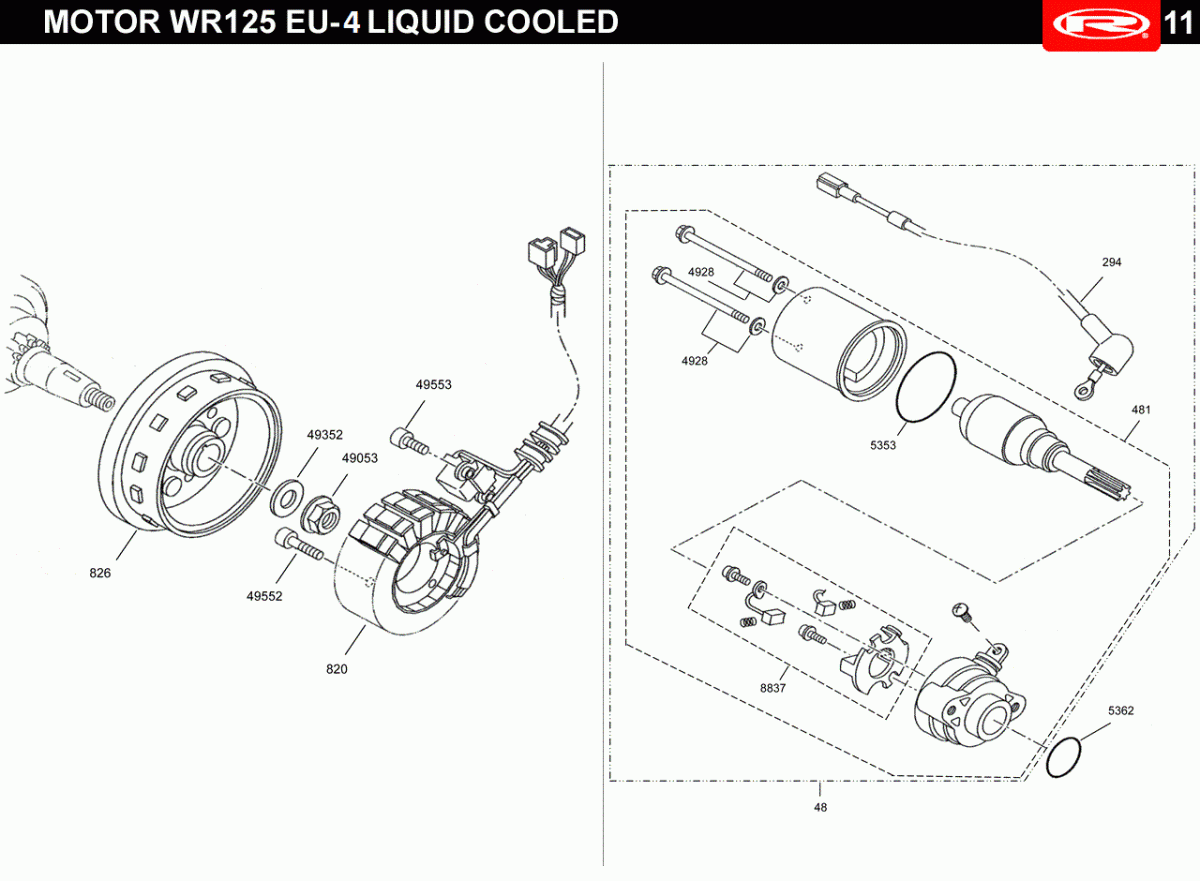 Repuesto OEM Rieju para motos 125cc, modelos Marathon y RS3 1