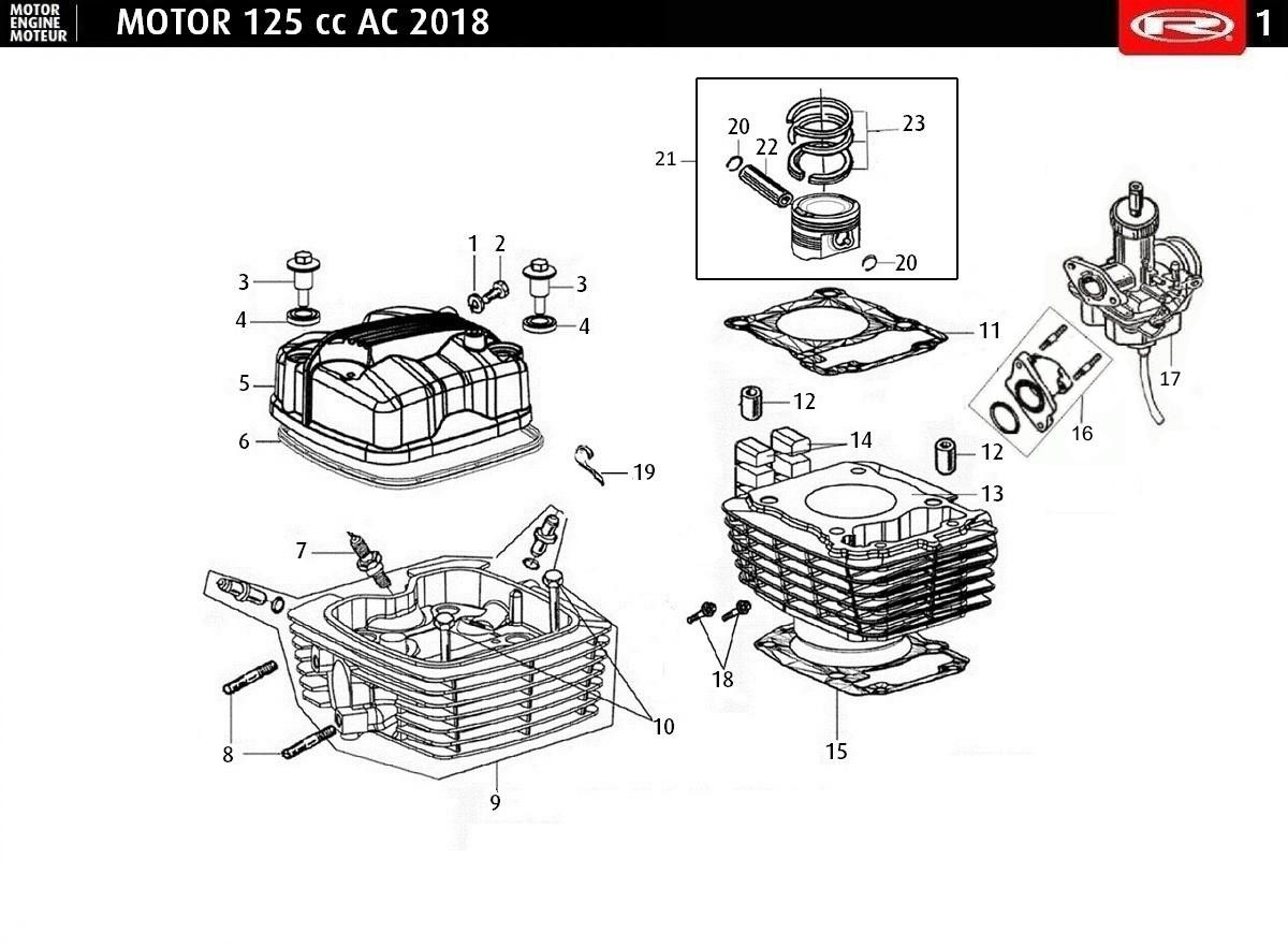 Tobera original Rieju para modelos MRT 125 AC y SM 2019 1