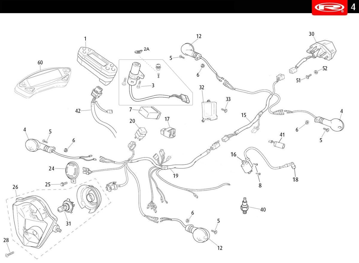 Kit instalación cuenta kilómetros Koso 2011 para Rieju MRT, Marathon y Tango