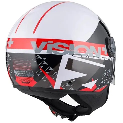 Casco NZI CAPITAL VISION PLUS WHITE&RED 1