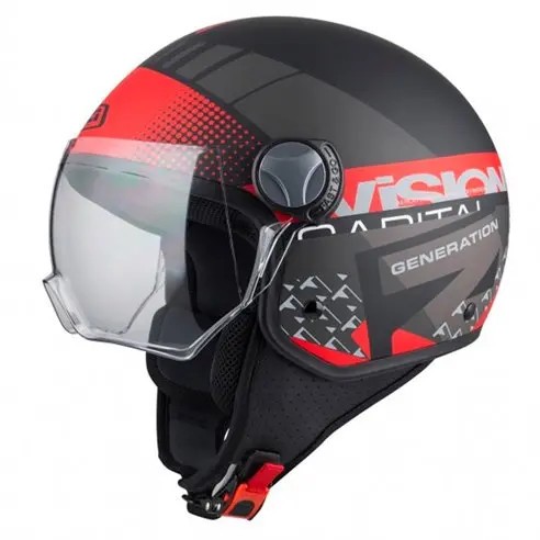 Casco NZI CAPITAL VISION PLUS BLACK&RED