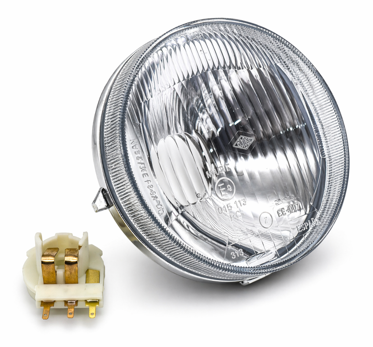 Óptica de faro homologada Rinder para Vespino AL, ALX, NLX, XE