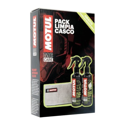 Pack Limpia Cascos Motul (M1+M2) + Paño de regalo