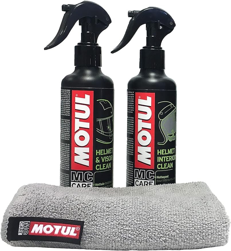 Pack Limpia Cascos Motul (M1+M2) + Paño de regalo 1