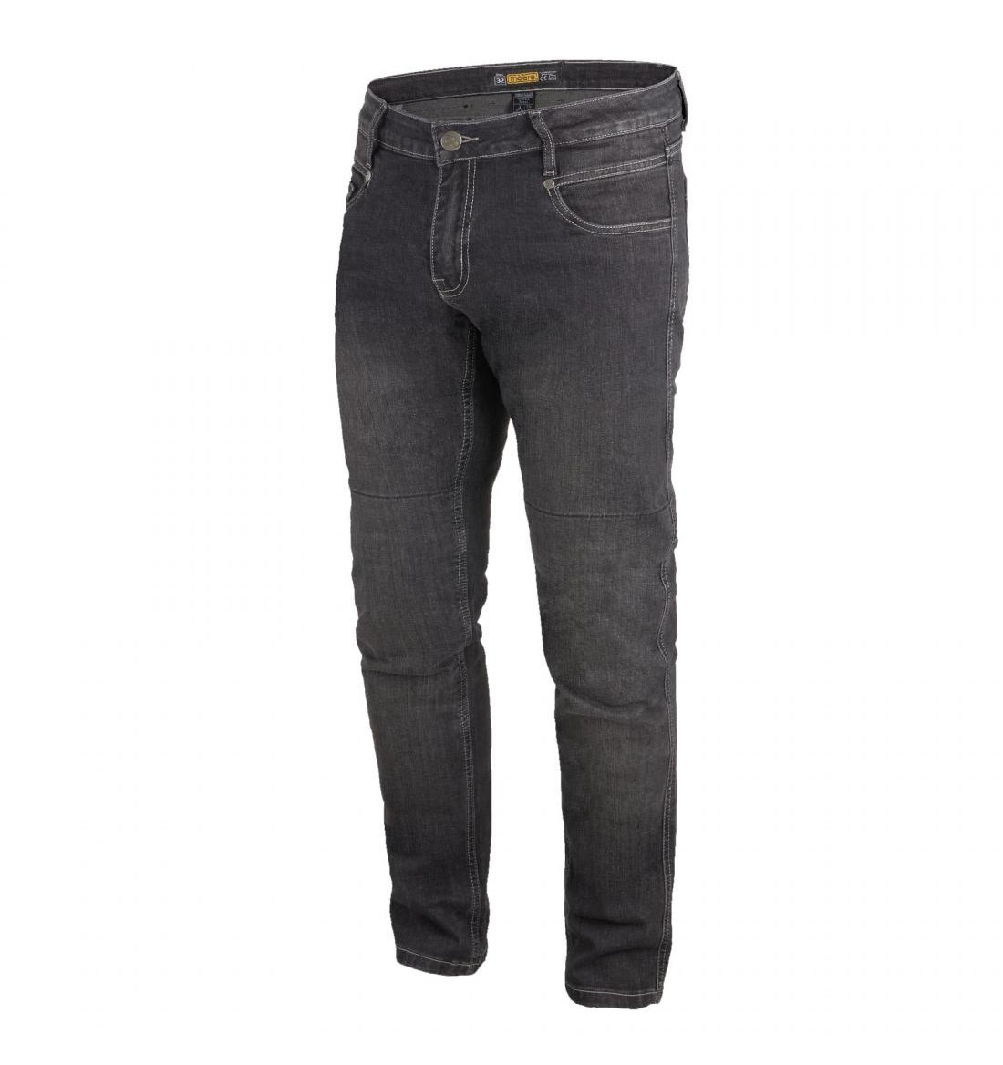Pantalón vaquero de moto Moore Speed Wash color negro para hombre, con protecciones.