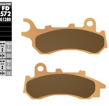Pastillas de freno Galfer FD572G1380 Compuesto Sinter Scooter