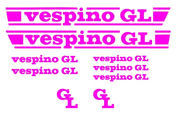 Pegatinas restauración Vespino GL vinilo de corte