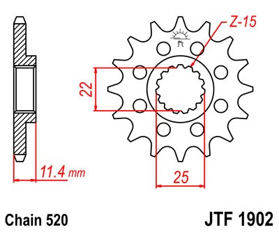 Piñon KTM 16Z