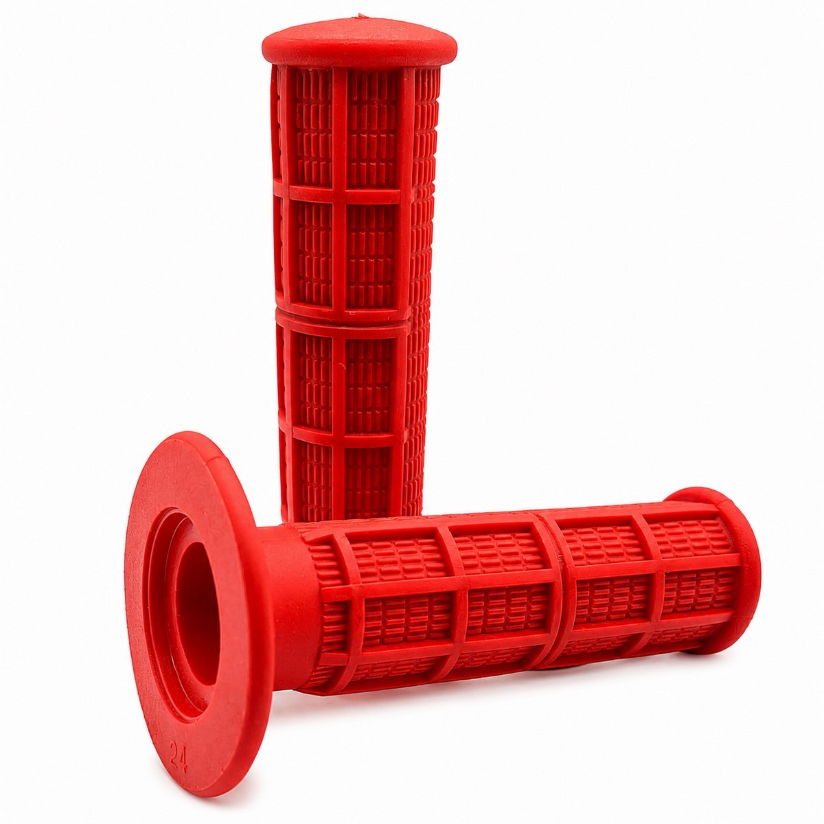 Empuñaduras Polisport goma blanda color rojo Empuñaduras para manillar 22-24 mm Polisport color rojo Empuñaduras cerradas en el extremo Polisport rojas