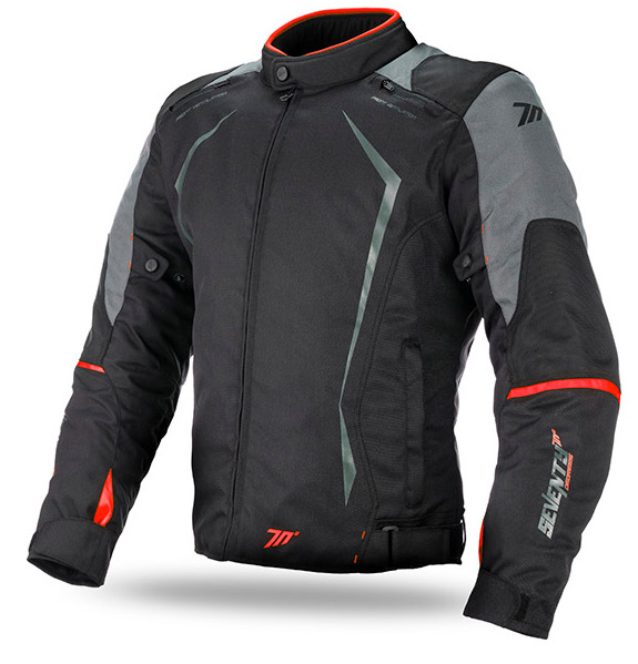 Chaqueta SEVENTY SD-JR47 Racing Invierno Negro/Rojo