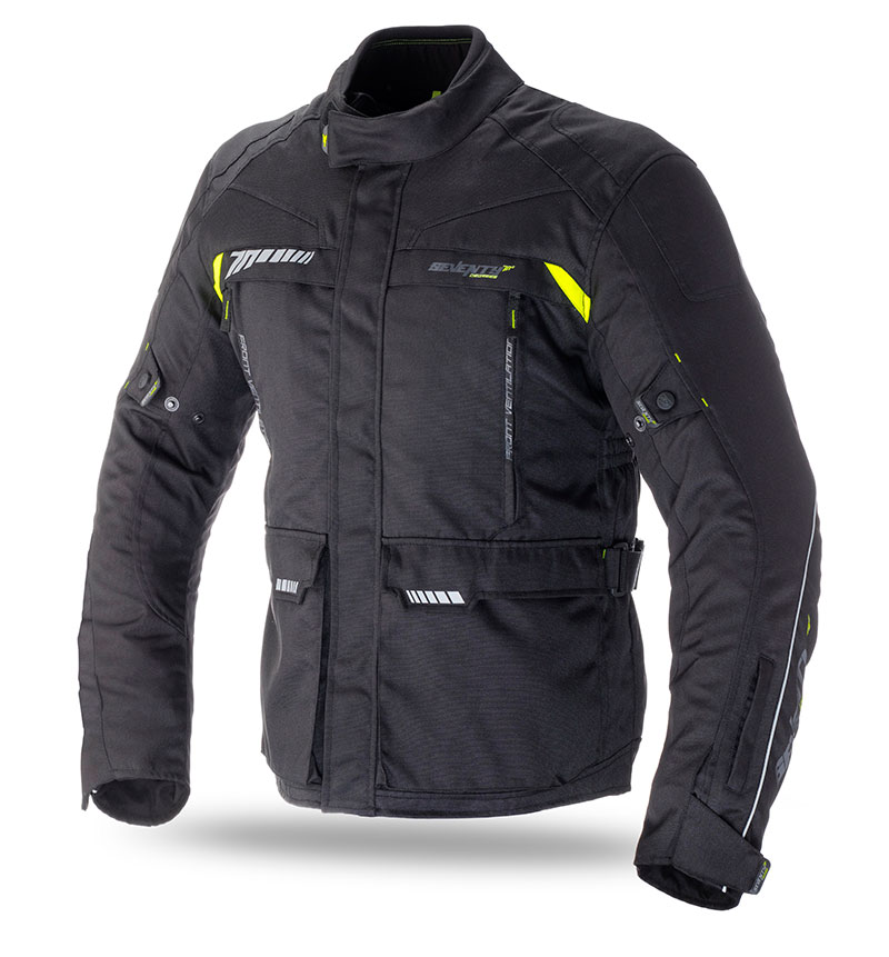 Chaqueta SEVENTY SD-JT41 Touring Invierno Negro/Amarillo