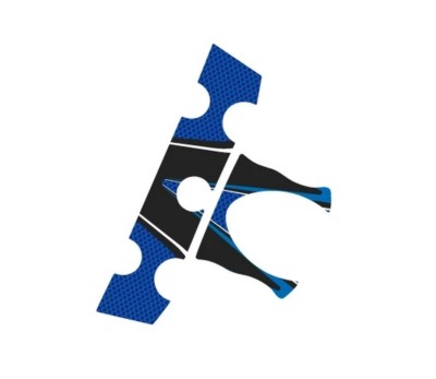 Protector de tija RADIKAL colores azul rojo gris para Yamaha FZ6 S2 y Fazer S2