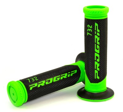 Puños Scooter Progrip 732 negro-verde flúor