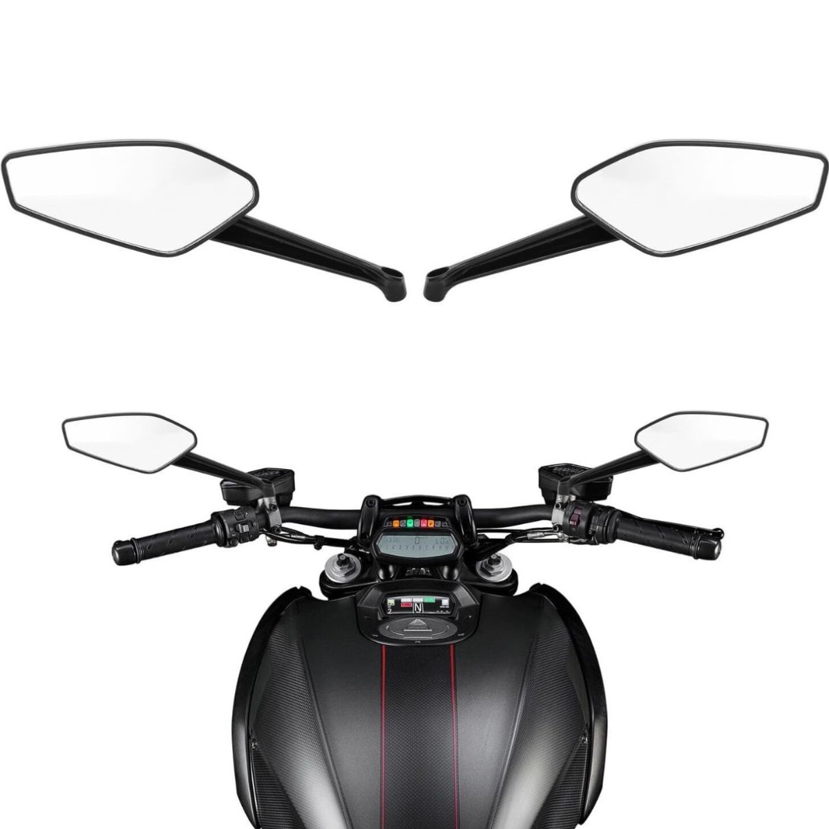 RE7960 Espejo Diavel 1200-1260 2014-2017 XDiavel 2008 Monster 1200 R 2016-2019 derecho 1