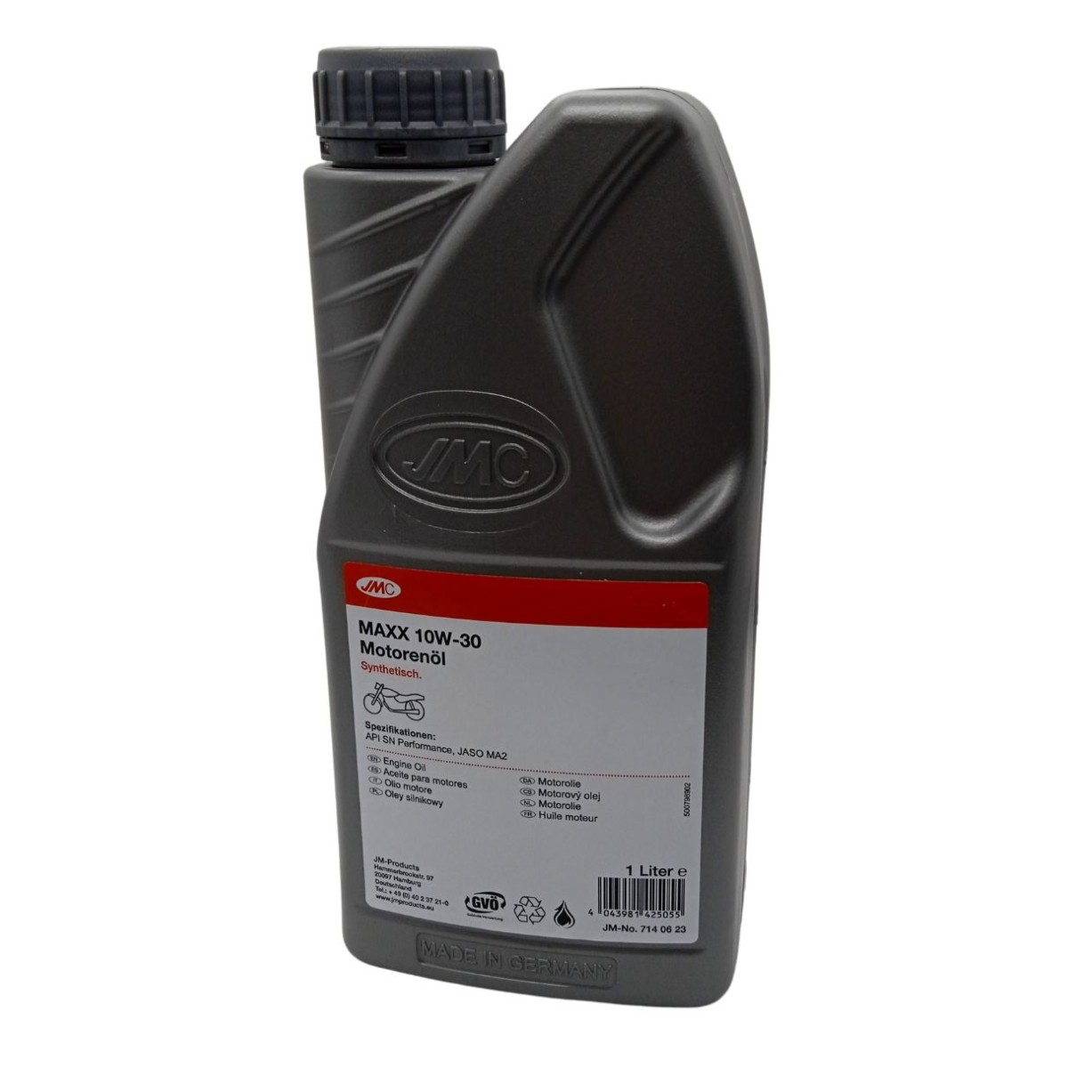 SA4251 Aceite motor 10W30 4T 1 litro JMC Maxx sintético 7140623 4043981425055