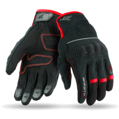 Guantes SEVENTY Urban/Naked Verano SD-C54 Negro/Rojo