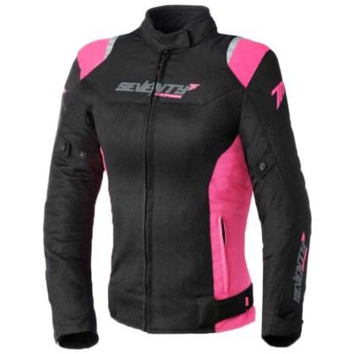 Chaqueta SEVENTY SD-JR50 Racing Verano Mujer Negro/Rosa