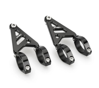 Soportes de faro PUIG 20876N con bridas para horquillas de 35-37 mm