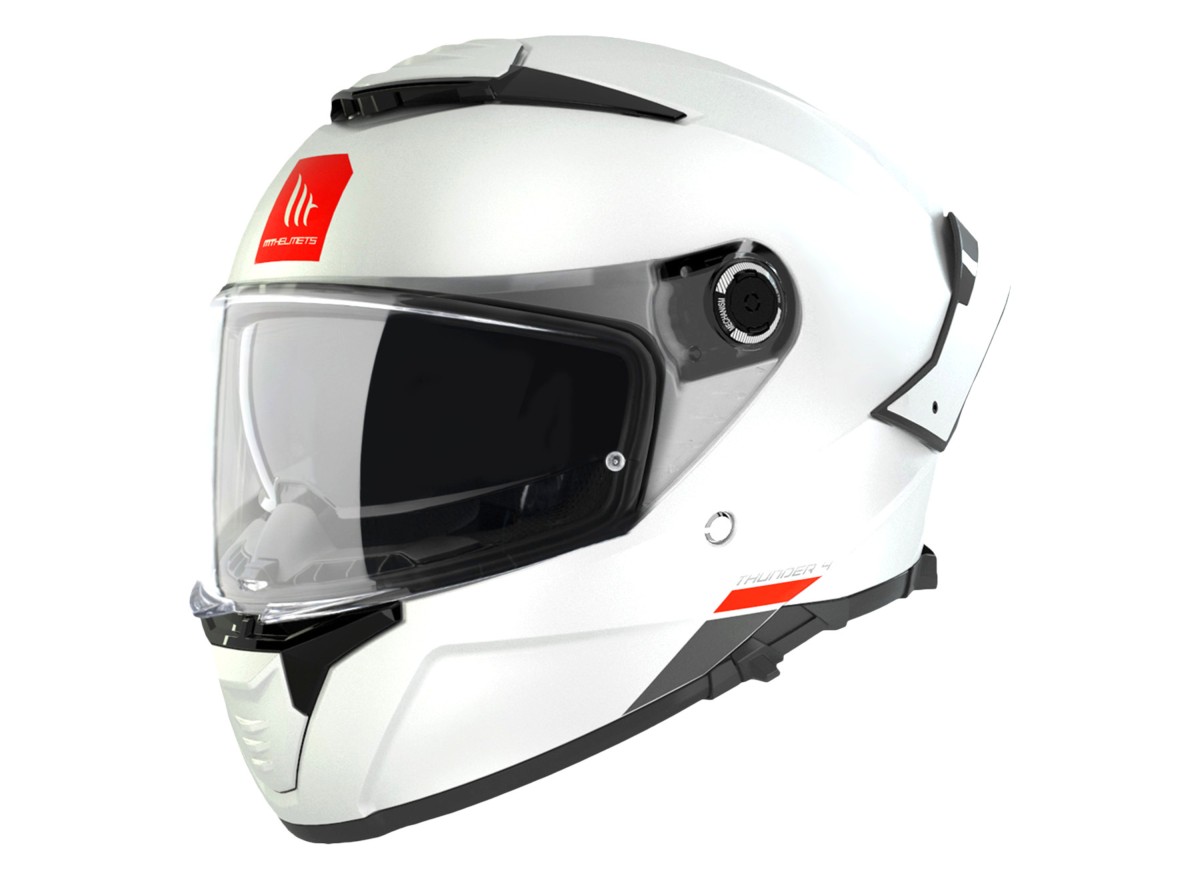 Casco Integral MT THUNDER 4 SV SOLID A0 BLANCO PERLA