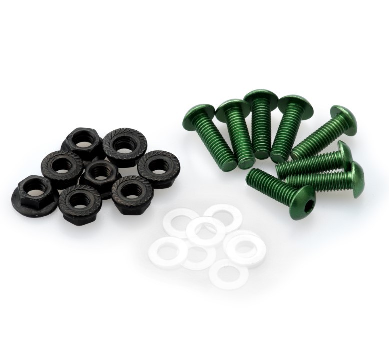 Kit Tornillería PUIG Aluminio para Cúpulas, 6 Tornillos M5 con Tuercas