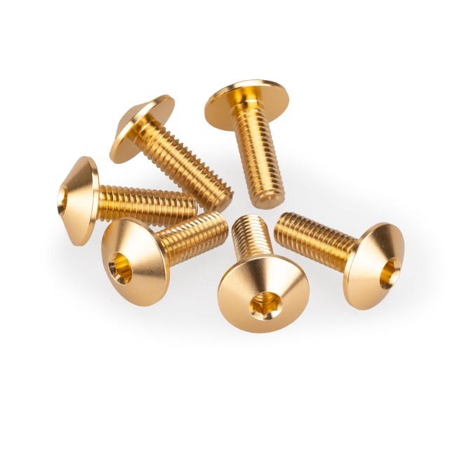 Kit tornillería PUIG aluminio anodizado 6 tornillos M5x15 cabeza 11,8mm colores para cúpulas 6